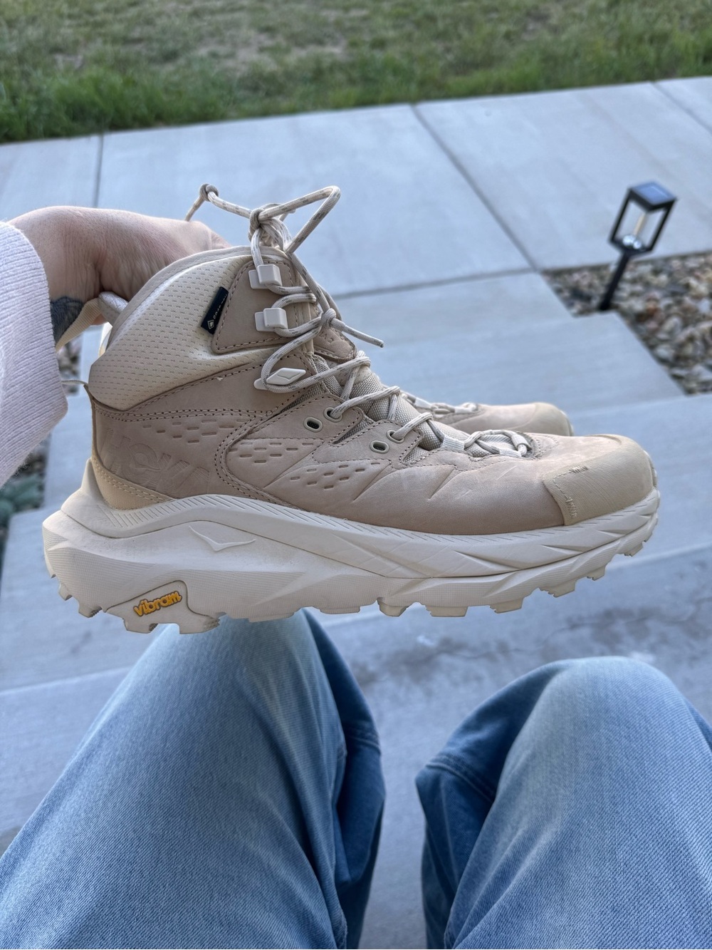 Hoka Women's Taupe Lace-Up Hiking Boots